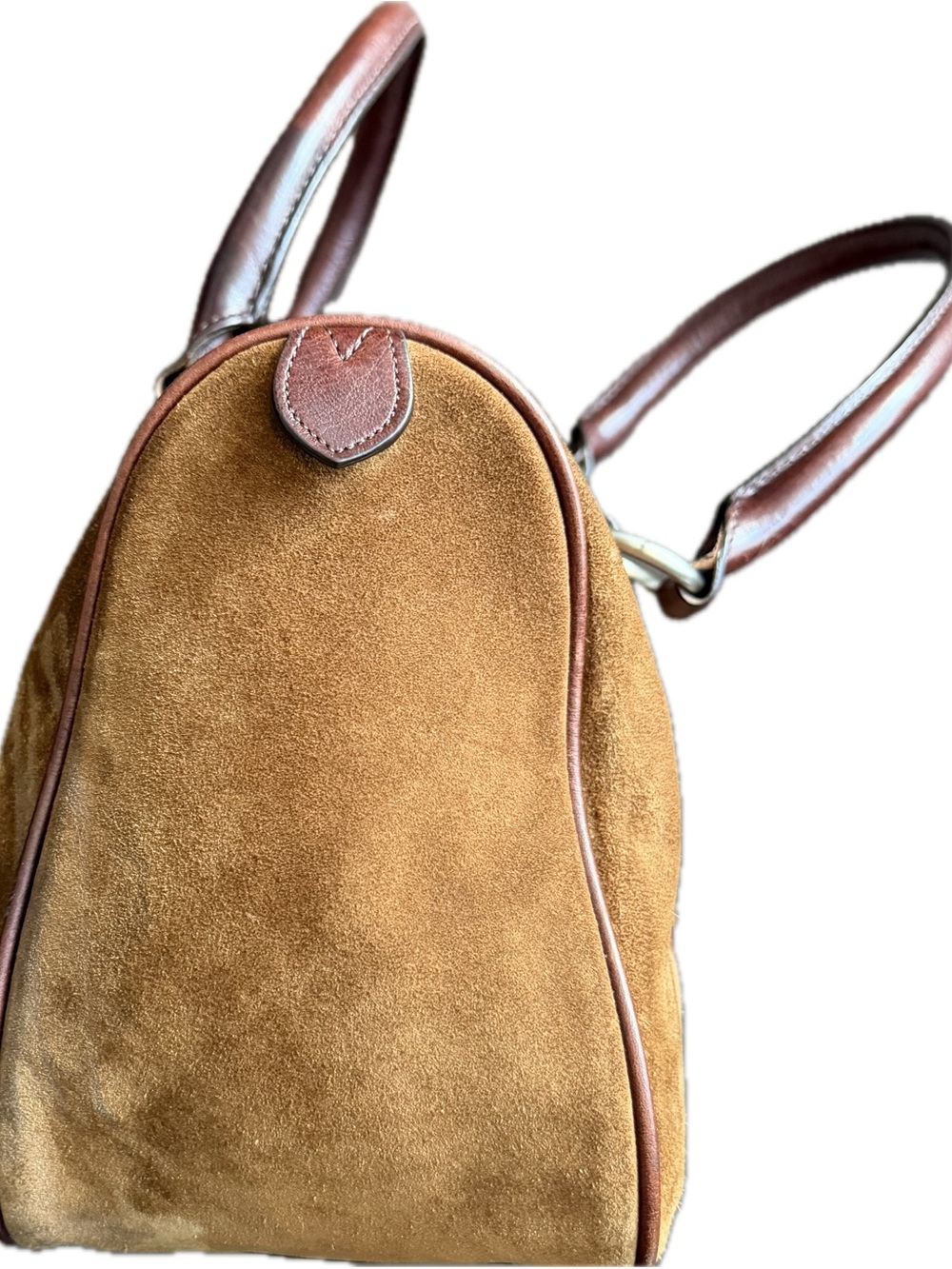 Brown Churka Leather Handbag, Detachable Shoulder Strap, Suede, Like New! - Picture 6 of 6